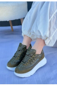 Aleid Yeşil Süet Bağcıklı Spor Ayakkabı