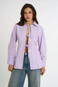 Belted Shirt | Lilac