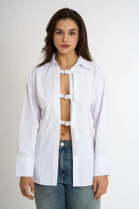 Belted Shirt | White