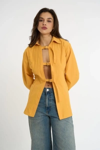 Belted Shirt | Yellow