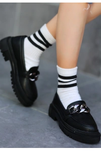 Biga Siyah Cilt  Ayakkabı