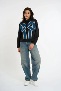 Black Bow Shirt | Blue