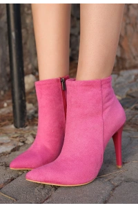 Blan Fuşya Süet Topuklu Bot