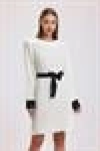 Corduroy Dress | White