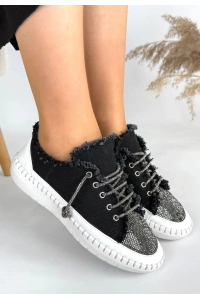 Enber Siyah Kot Bağcıklı Spor Ayakkabı