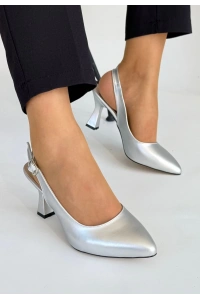 Ester Gri Cilt Topuklu Ayakkabı