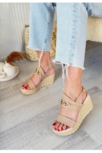 Gitay Nude Cilt Dolgu Topuk Sandalet