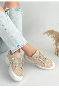 Guji Bej Kot Bağcıklı Spor Ayakkabı