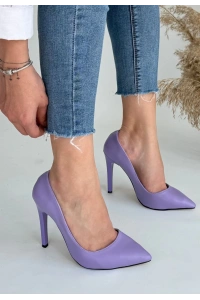 Hillar Lila Cilt Stiletto Ayakkabı