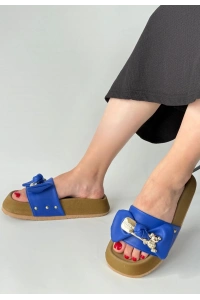 Jude Mavi Cilt Ayıcıklı Terlik