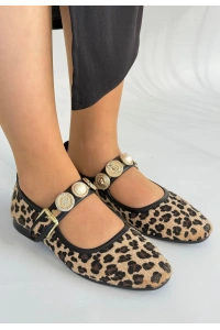 Koope Leopar Süet Babet Ayakkabı