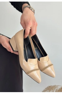 Liina Bej Rugan Topuklu Ayakkabı
