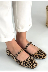 Linni Leopar Süet Babet Ayakkabı