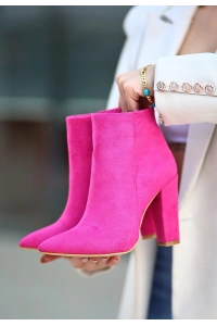 Loora Fuşya Süet Topuklu Bot