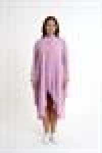 Magnificent Collar Slit Detailed Dress | lilac