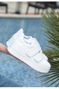 Marx Beyaz Cilt Spor Ayakkabı