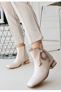 Melina Bej Cilt Topuklu Bot