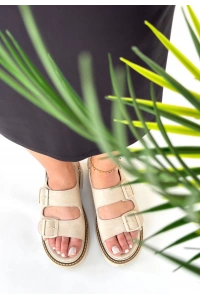 Milta Bej Nubuk Sandalet