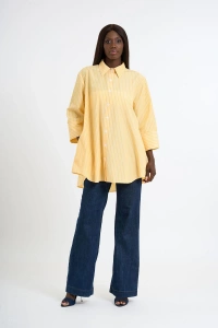 Minimal Pocket Poplin Shirt | Yellow