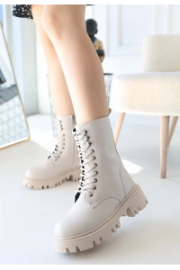 Neole Bej Cilt Bağcıklı Bot