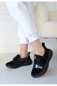 Nikeo Siyah Paraşüt Siyah Tabanlı Spor Ayakkabı