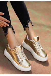 Nommi Sarı Rugan Bağcıklı Spor Ayakkabı