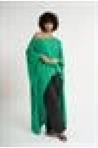 One Shoulder Asymmetric Blouse | Green