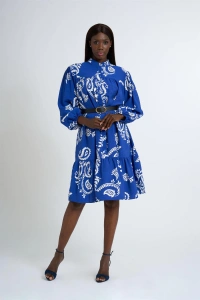 Patterned Dress | Blue