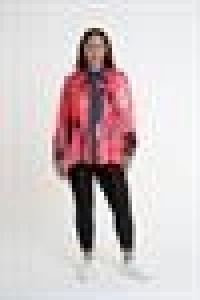 Patterned Shirt with Halter Neck Detail | Red