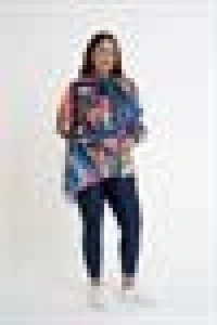 Patterned Shirt with Halter Neck Detail | Yellow