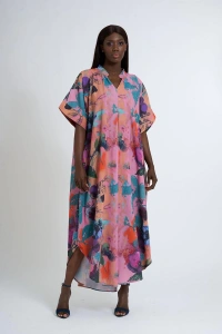 Patterned V-Neck Dress