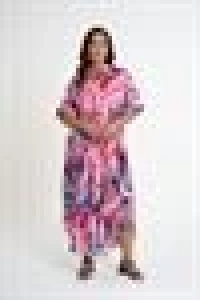 Patterned V-Neck Dress | Colourful