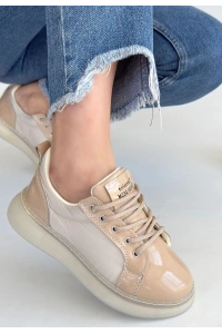 Piona Bej Rugan Bağcıklı Spor Ayakkabı