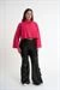 Pleated crop Shirt | Pink