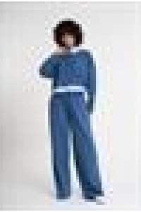 Shirt Collar Tracksuit Set | Navy blue