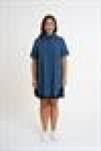 Slit Detailed Shirt | Navy blue