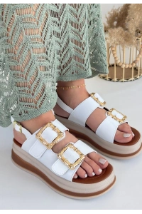 Stan Beyaz Cilt Sandalet