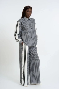 Striped Co-Ord Set with Side Slits