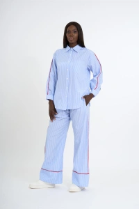 Striped Piped Set – Small Size | Sky Blue