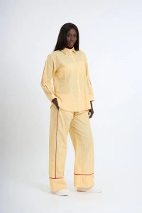 Striped Piped Set – Small Size | Yellow