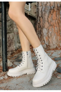 Toan Bej Cilt Bağcıklı Bot