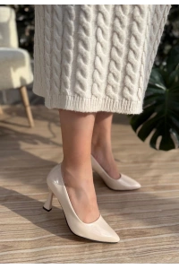 Ulba Bej Rugan Stiletto Ayakkabı