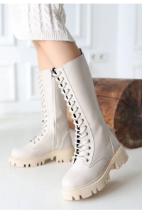 Uliza Bej Cilt Bağcıklı Çizme