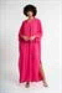 V-Neck Slit Dress | Pink