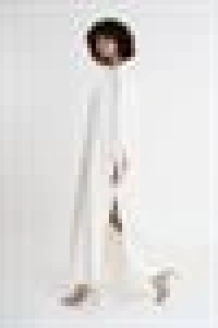 V-Neck Slit Dress | White