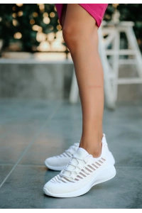 Wina Beyaz Triko Spor Ayakkabı