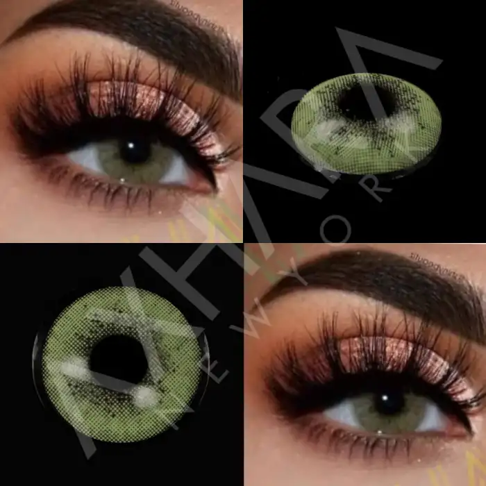 Misk Green / Haresiz Yeşil Renkli Lens / Miyop ( - ) Numaralı