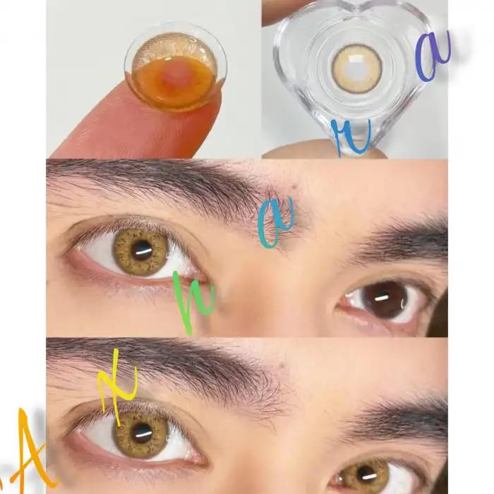 Retina Brown / Hareli Ve Damarlı Ela Renkli Lens Yıllık