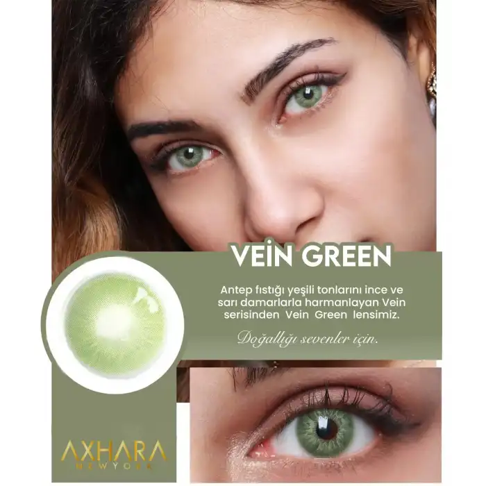 Vein Green / Haresiz Damarlı Yeşil Renkli Lens Yıllık