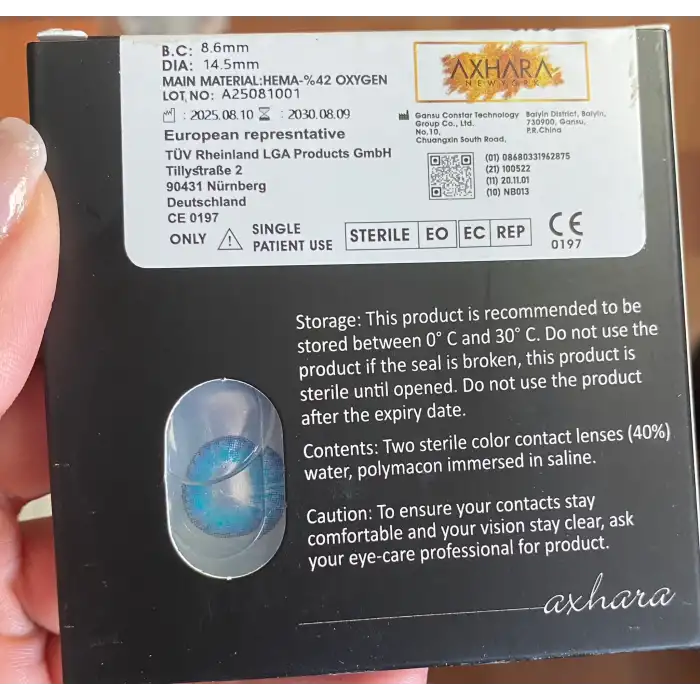 Brilliant Blue / Hareli Mavi Renkli Lens / Hipermetrop ( + ) Numaralı